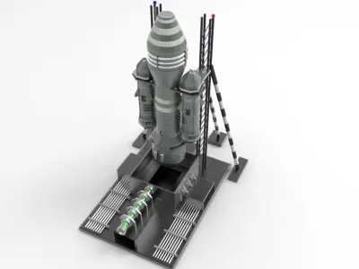 Rocket xs1 projectile 3D model