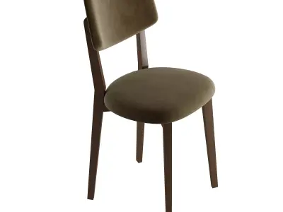 Unique looking wooden chair Low-poly 3D model