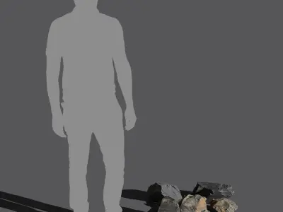  Dark Sharp Stone Models Collection 