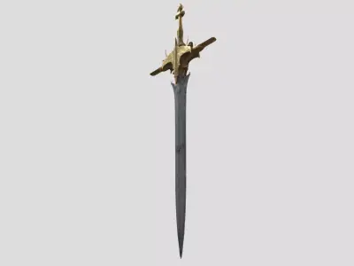 Bronze Cross Relic Low-poly 3D model