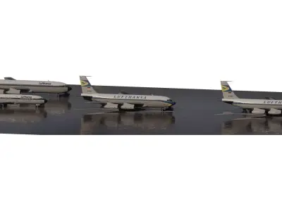 boeing 707-420a 720-30b 707-330-b 727-30 3D model
