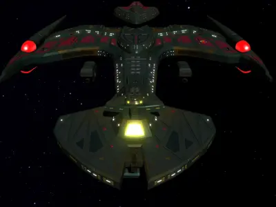 STAR TREK - KLINGON NEGH VAR CLASS Low-poly 3D model