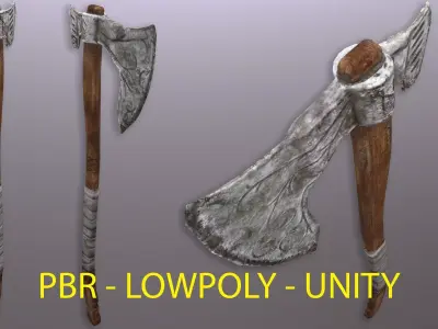 Viking Axe - Unity Ready Free low-poly 3D model
