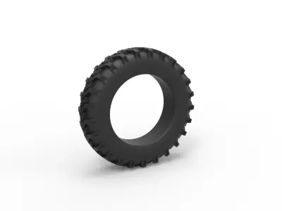 Tractor tire 2 Scale 1 to 10 3D print model