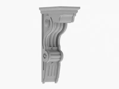 Scroll Corbel 13 Free low-poly 3D model