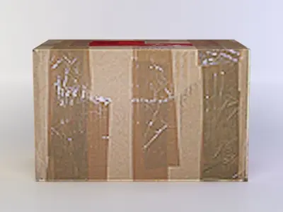 Paper box Low-poly 3D model