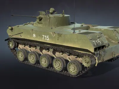 BMD-2 LOD3 Low-poly 3D model