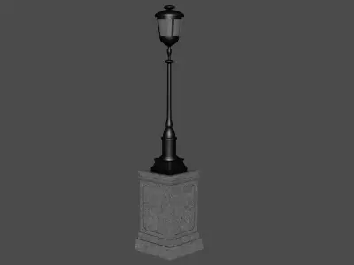 Pillar Lamp Street Free 3D model