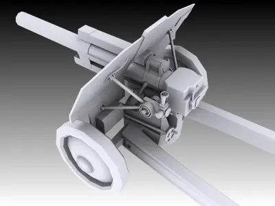 Soviet M30 122mm howitzer 3D model