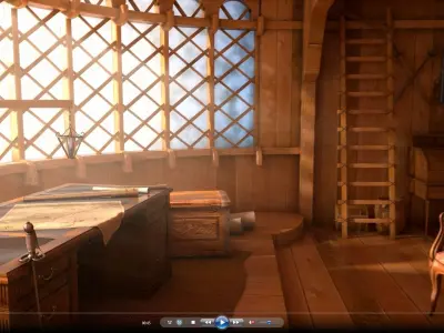 Old Ship Cabin 3D model