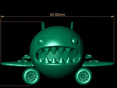 cartoon airplane 3D print model
