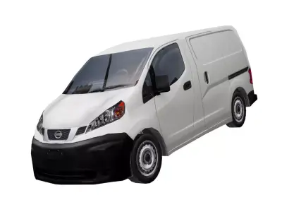 Nissan NV200 Japanese design low polygonal van  Low-poly 3D model