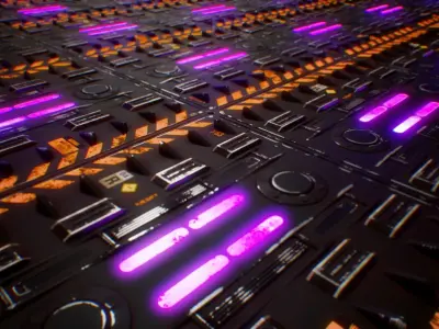 PBR Seamless Sci-Fi Texture 44 Low-poly 3D model