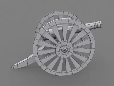 Canon 1 cannon wheel 3D model