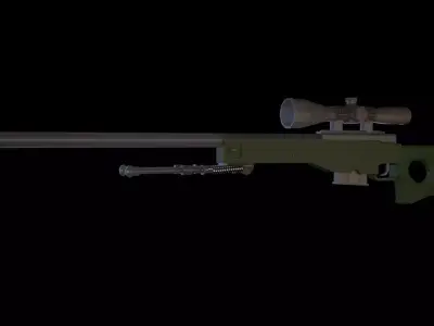 CSGO AWP sniper rifle Low-poly 3D model