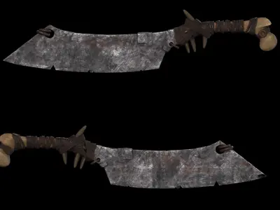 Goblin Cleaver Low-poly 3D model