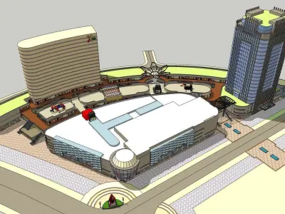 Sketchup Commercial Office Complex 246 3D model