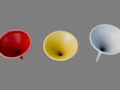 Funnels Low-poly 3D model