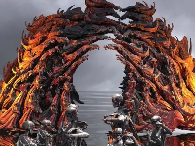 Dantes Inferno Ghost Archway Kit bash 3D model