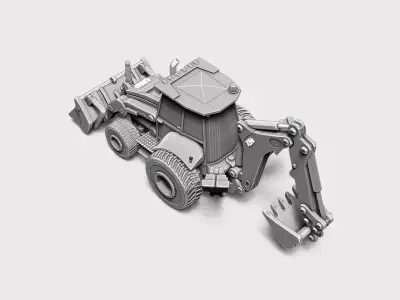 Backhoe Loader RoZ 3D print model