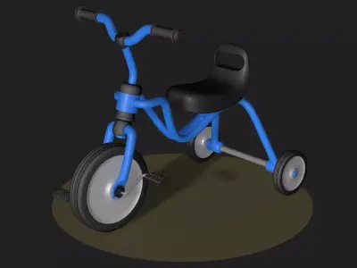 Children bicycle 3D model