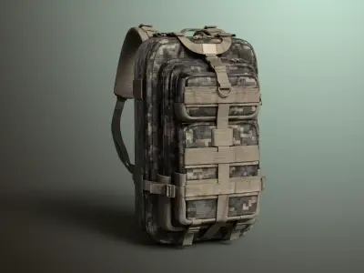 Military Backpack Free 3D model