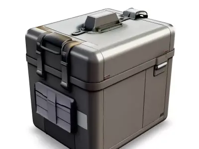 Realistic Military Storage Case Low-poly 3D model