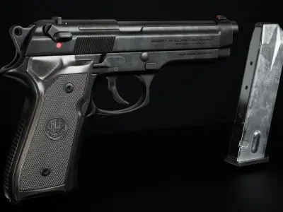 M9A1 With Silencer  Reddot Low-poly 3D model