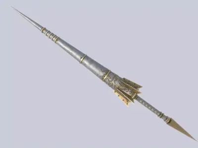 Fantasy lance Low-poly 3D model