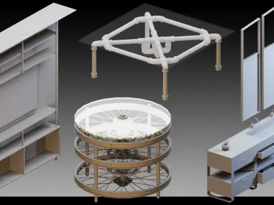 58 Interior Objects- Vol 03- High detail 3d models 3D model