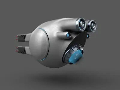 Sci-Fi Drone Game Ready Low-poly 3D model