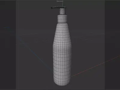 Cosmetic Pump Bottle with Dispenser 3D model