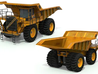Dump Truck Low-poly 3D model shop