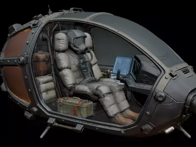 Spacecraft Cockpit High Detail 3D model
