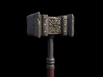 Sledgehammer Low-poly 3D model