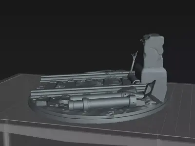 Industrial Ruined Rail Diorama Base STL 3D Print Display 3D print model