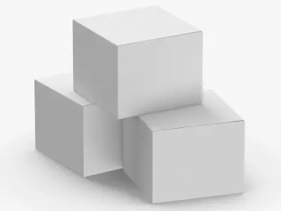 Cardboard Box Set 01 01 3D model