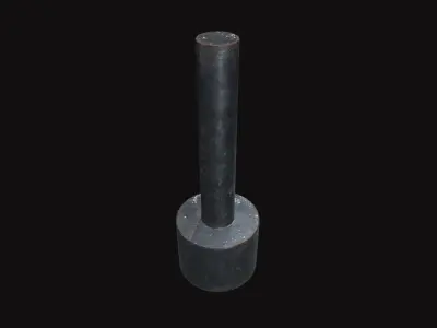  Medieval Hardie Hole Tool V02 Low-poly 3D model