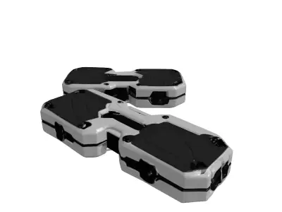Futuristic Modular Handheld Weapon 3D model