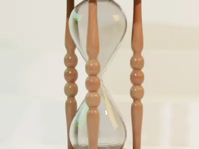 Wooden Hourglass 3D model