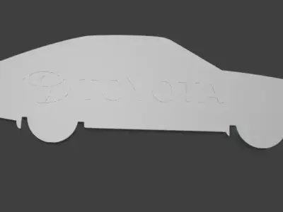 AE86 Silhouette Keychain - 3D Printable Model 3D print model