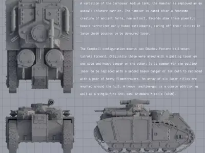 Hamster Infantry Fighting Vehicle Transport 3D print model