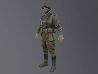 soviet soldier Free 3D model
