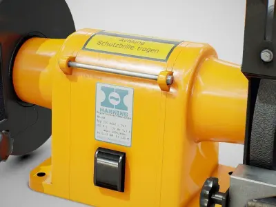 Bench Grinder - Hanning E6Z2-061 Clean Low-poly 3D model