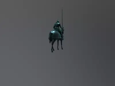 Armored War Mount Set Low-poly 3D model