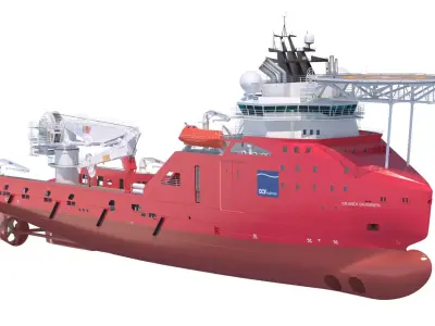 Construction Anchor Handling Vessel SKANDI SKANSEN 3D model