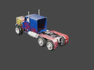 Optimus Prime Low-poly 3D model by Dhamuk