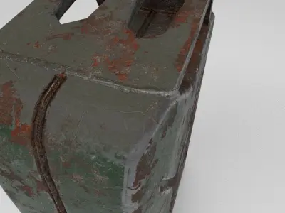 3D Jerry can rusty gas Low-poly 3D model