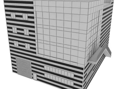 Factory Building Composite Panel Facade 3D model