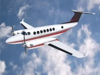 Beech craft King Air 350 propeller aircraft 3D model